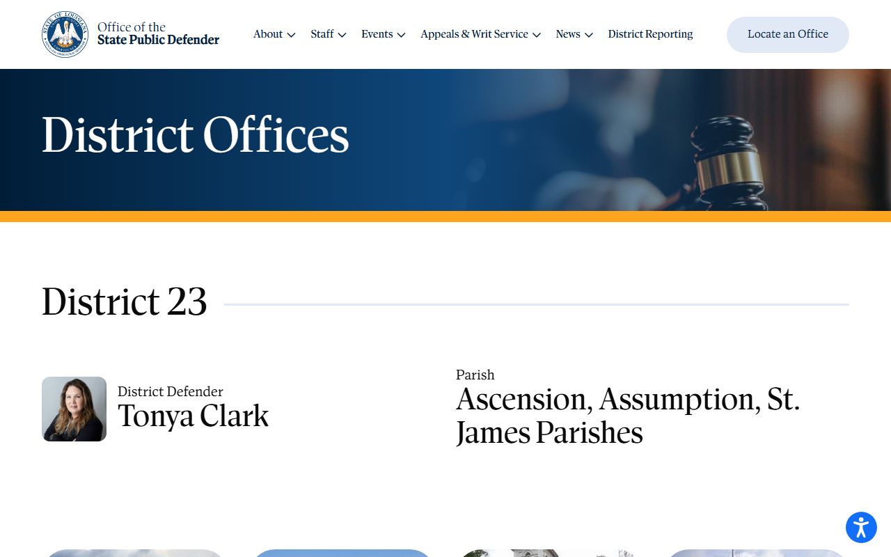Ascension Parish arrest records and court charges State Public Defender District 23