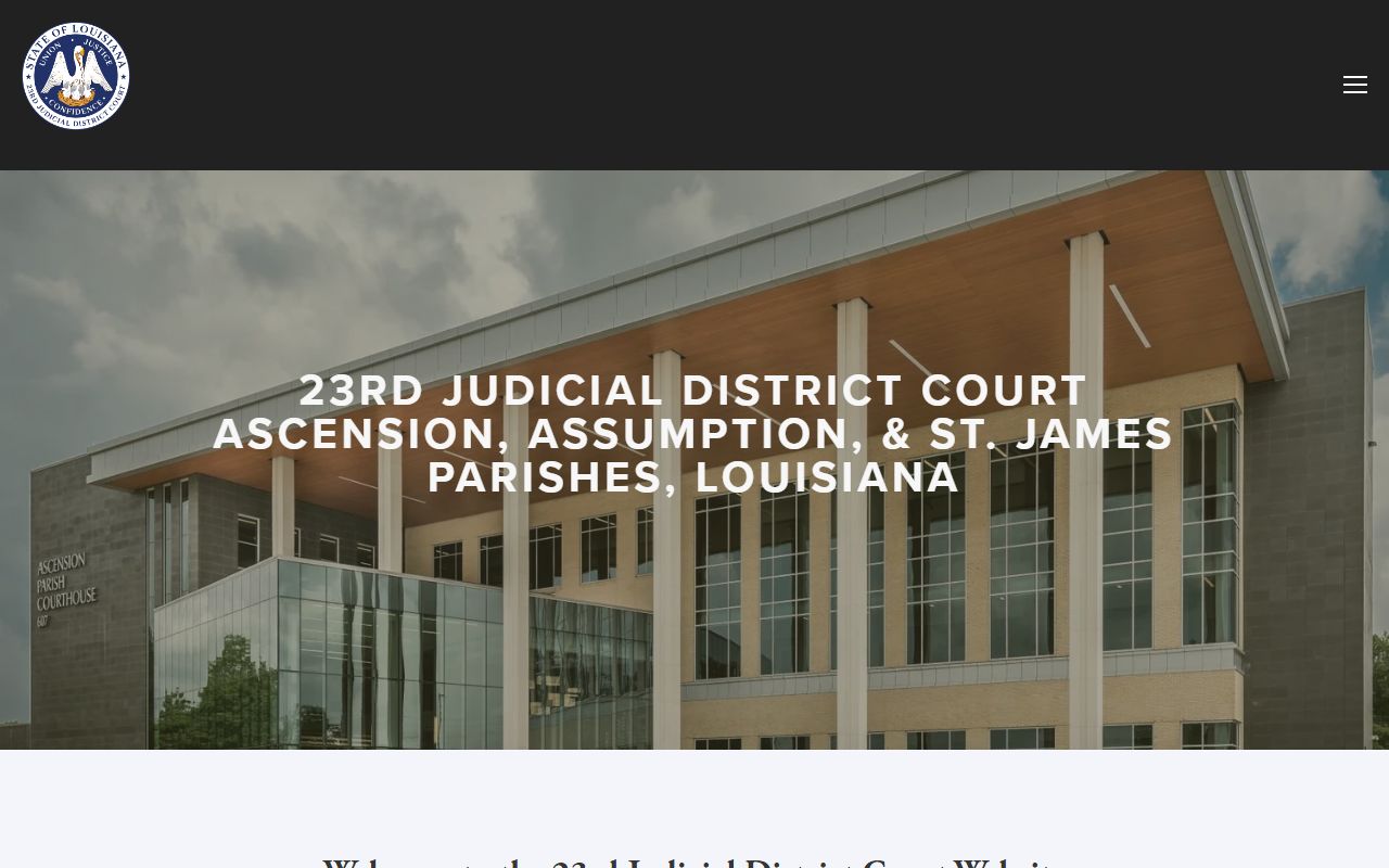 Ascension Parish District Court records 23rd Judicial District Court