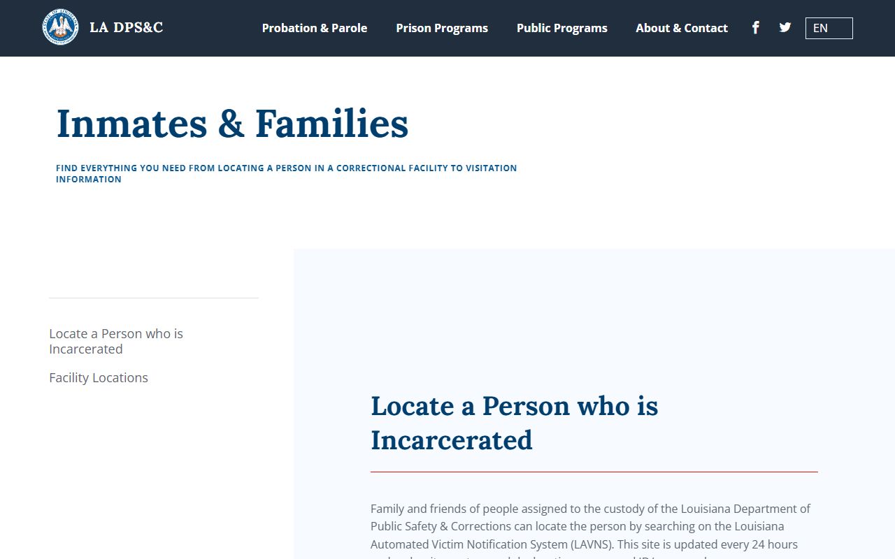 Ascension Parish inmate lookup Louisiana DPSC offender information