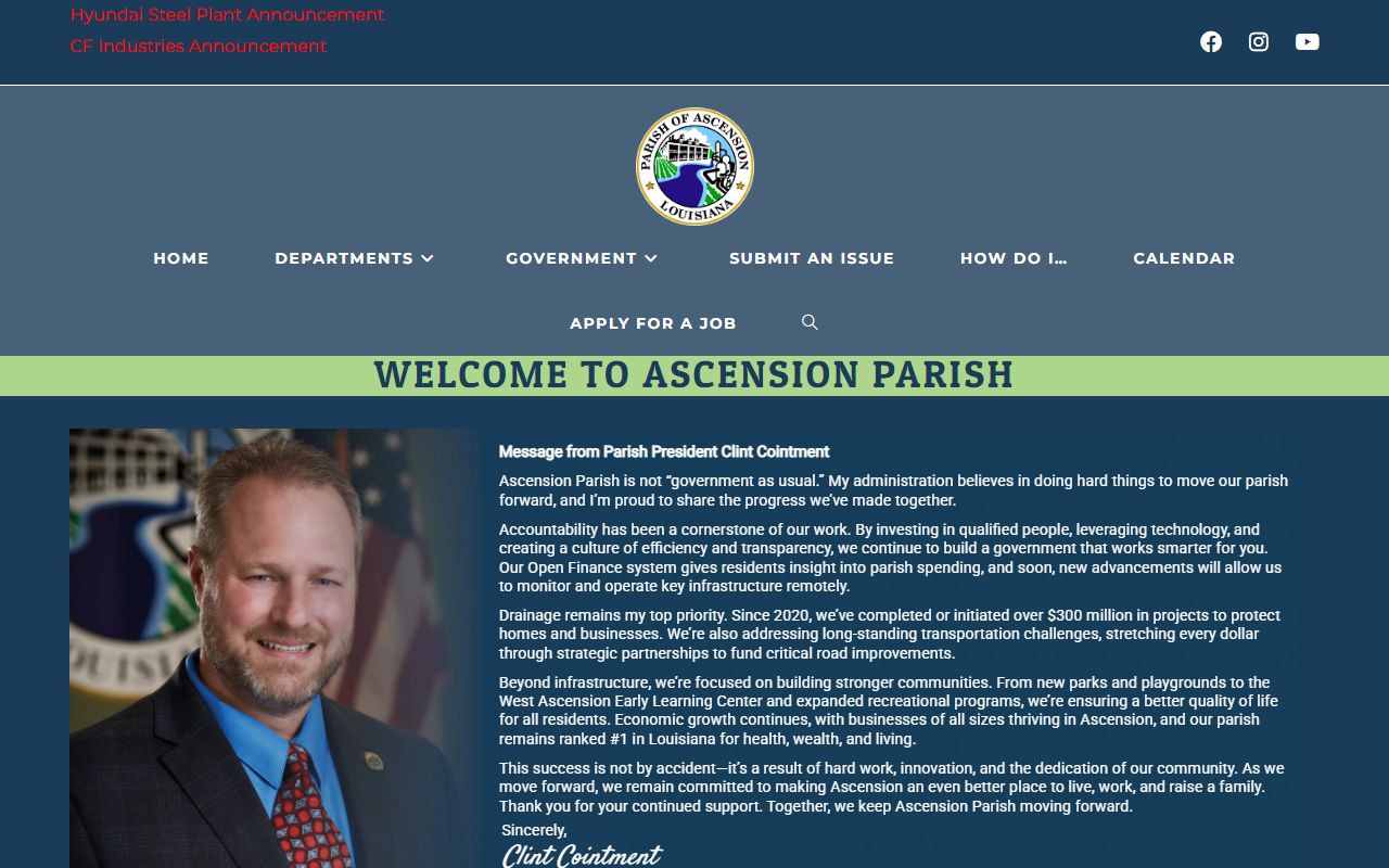 Ascension Parish traffic court records local government context